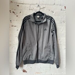 Adidas Men's Charcoal Windbreaker Jacket